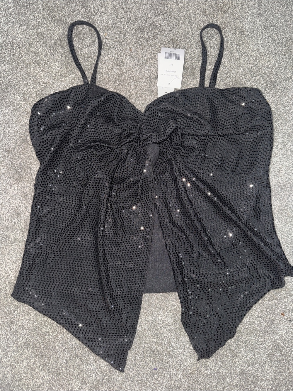 Willow Black Satin Top